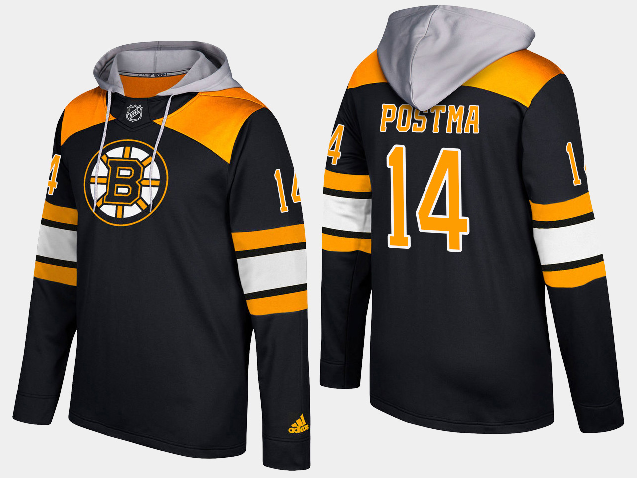 Men NHL Boston bruins #14 paul postma black hoodie->boston bruins->NHL Jersey